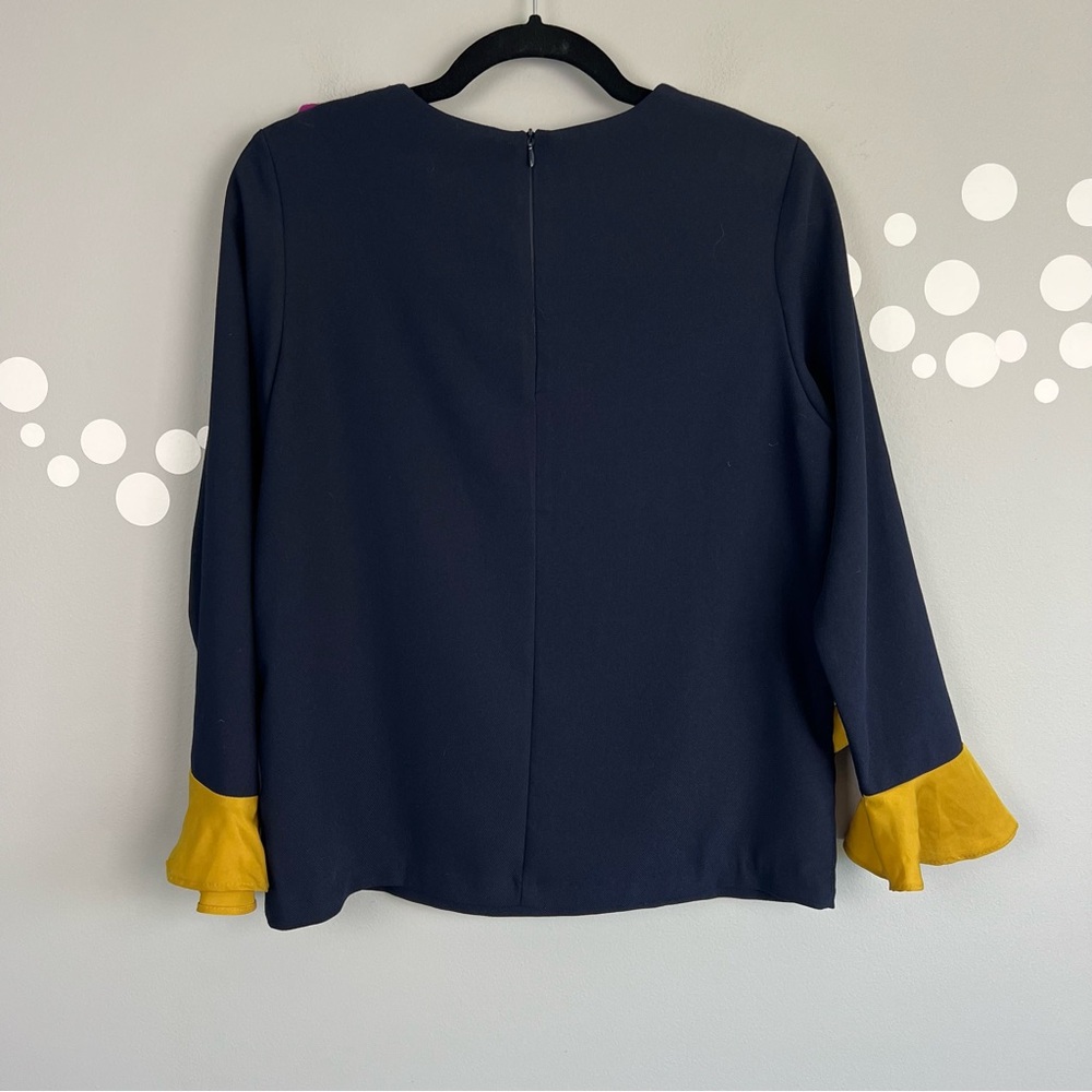 Storets Front Ruffle Flare Cuff Top - Picture 7 of 8